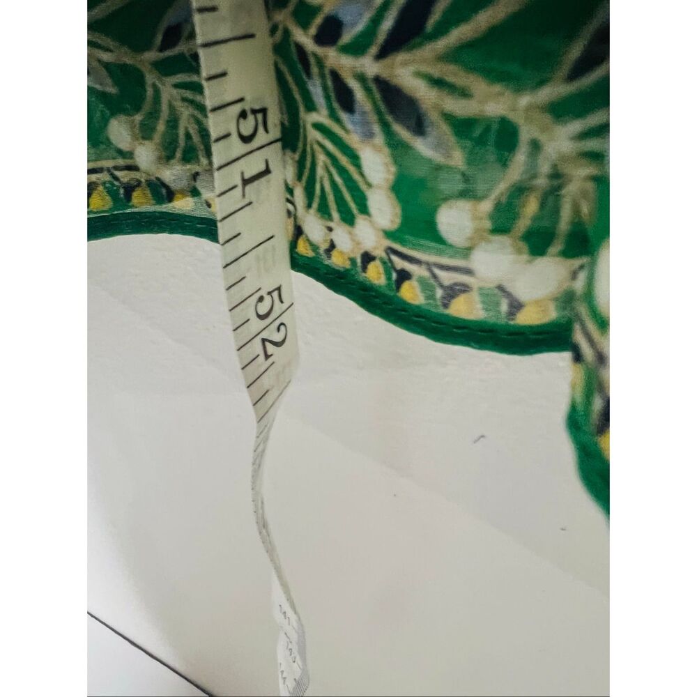 Max Studio Green Floral Peasant Maxi Dress Sz S - Picture 4 of 10